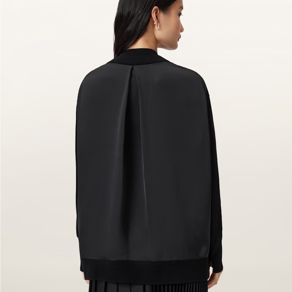 All Saints Bern Black V-Neck Wool Sweater - Picture 5 of 5